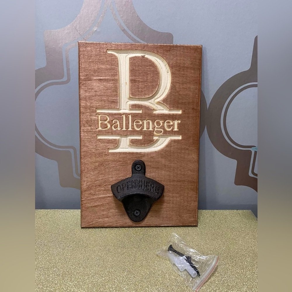 Custom Wooden Wall Bottle Opener
